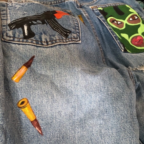 ✨🛍🎀Customized Rapper Jeans🎀🛍✨ - Picture 4 of 5